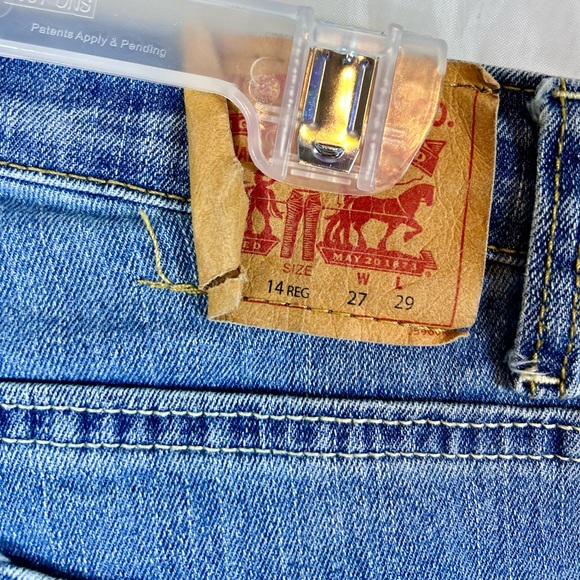 Boys Levi’s Straight Leg Blue Jeans / size 14 Reg / 27x29 - Picture 7 of 9